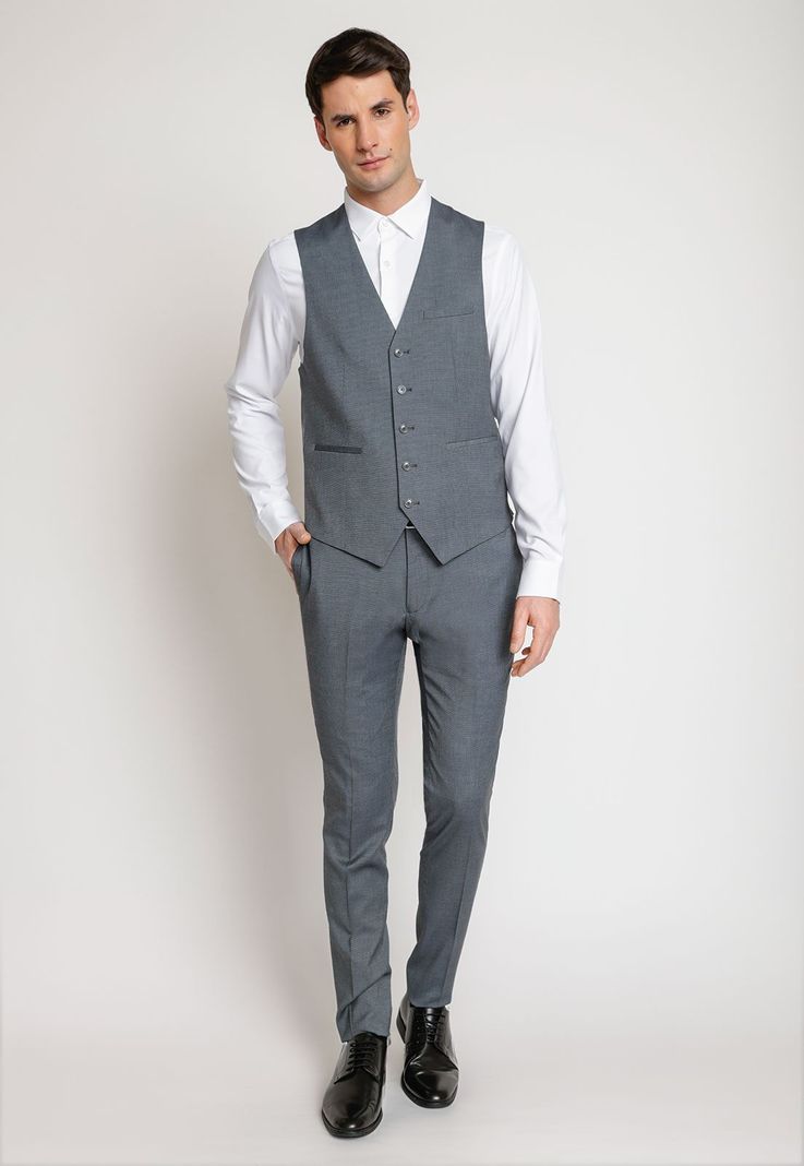 Gilet Hombre Formal Washable Gris-3