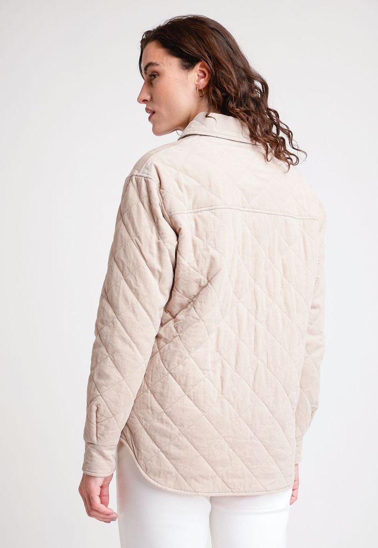 Chaqueta de Mujer Modelo Suki Cotelé Color Beige-1