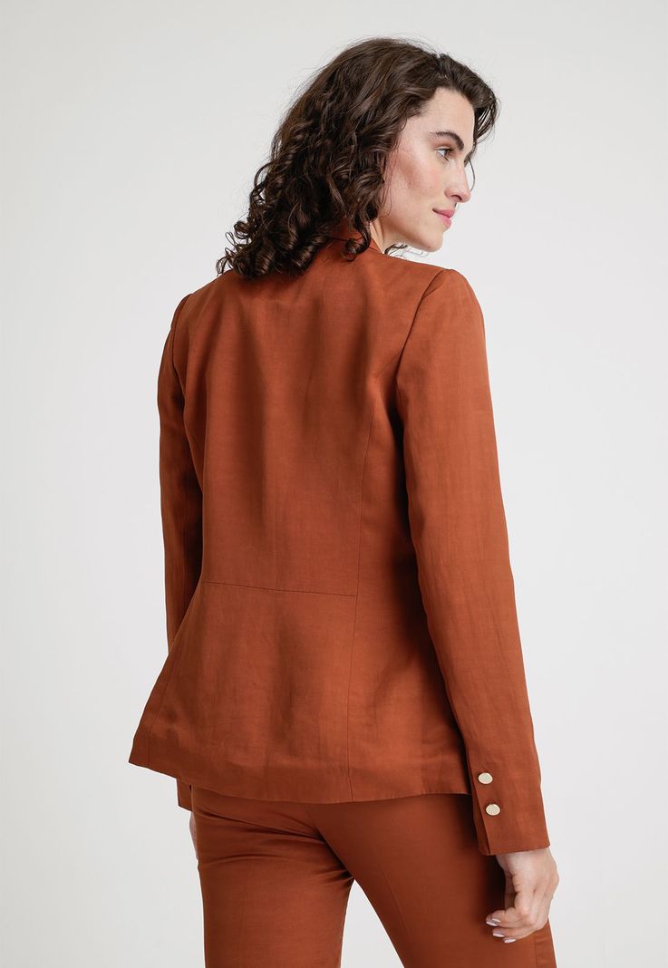 Chaqueta De Mujer Modelo Manari Color Tostado-1