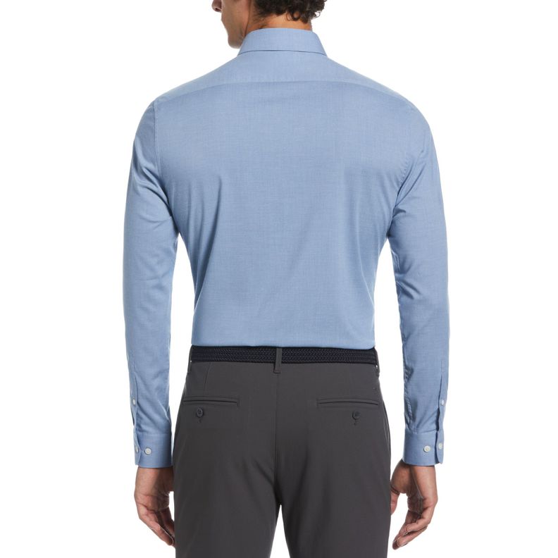 Camisa De Hombre Formal Liso Celeste-1