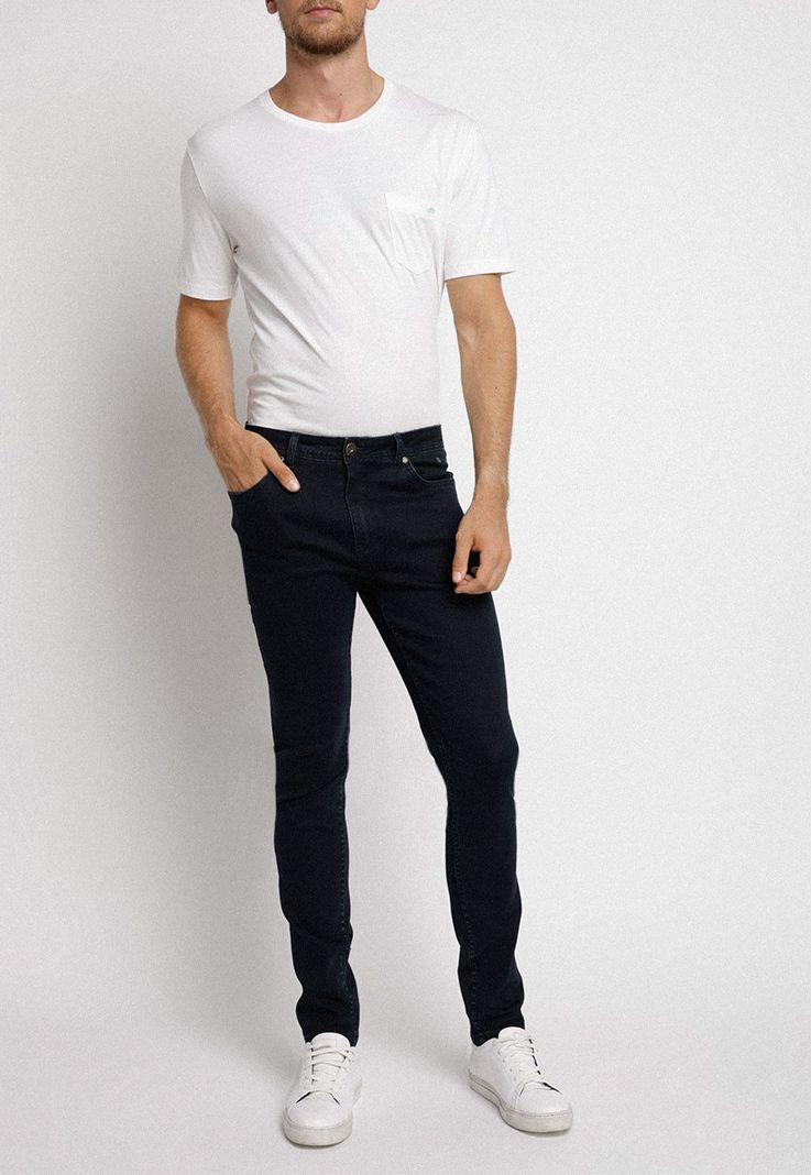 Jeans hombre Slim Fit Nebula Algodón Azul marino-3