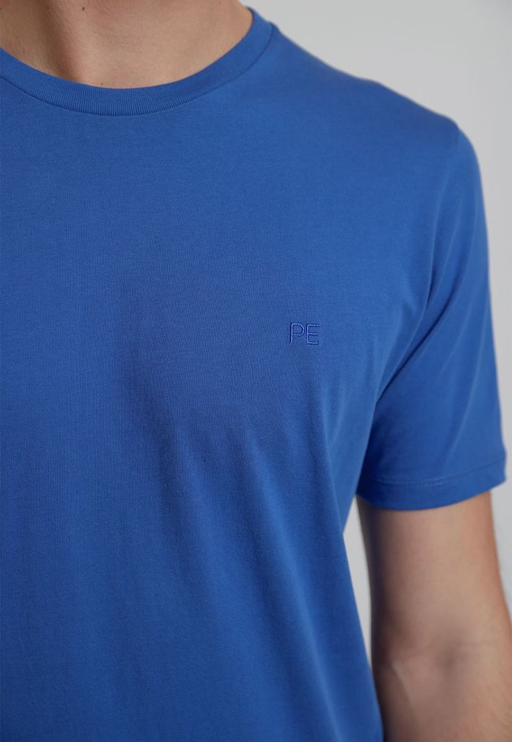 Polera Hombre Básica 100% Algodón Azul-2