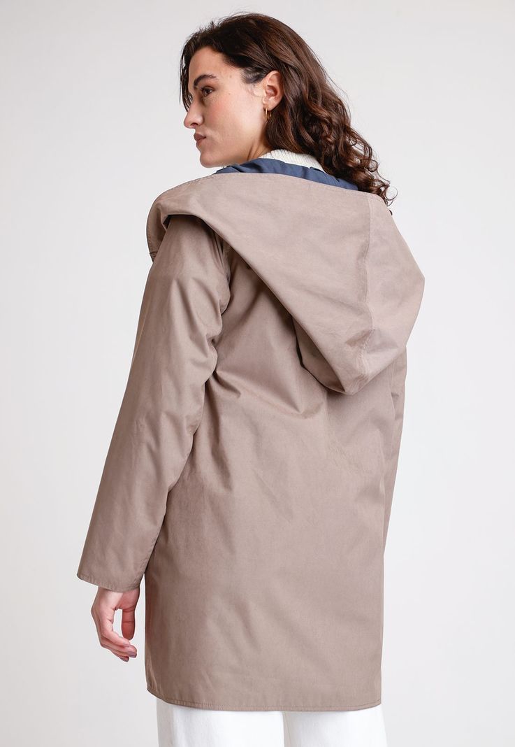 Impermeable De Mujer Modelo Salermo Color Taupe-1