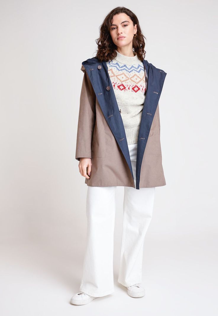 Impermeable De Mujer Modelo Salermo Color Taupe-3