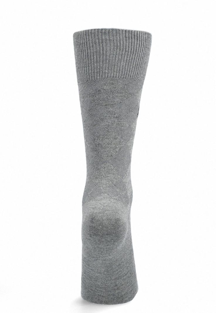 Calcetin Formal Rombos Navy Gris-1