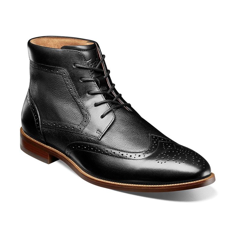Botines Casual Rucci Wingtip Lace Up Negro