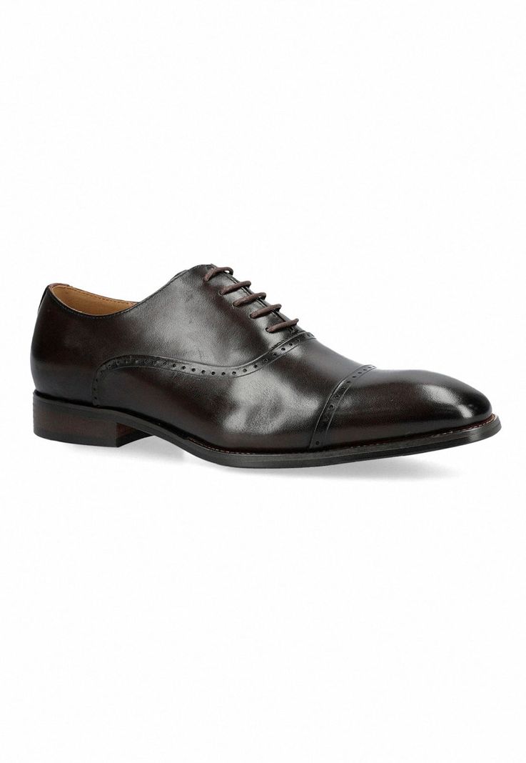 Zapato Hombre Formal Cuero Cafe-0