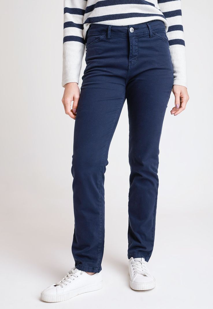 Pantalón De Mujer Modelo Ely Color Marino-0