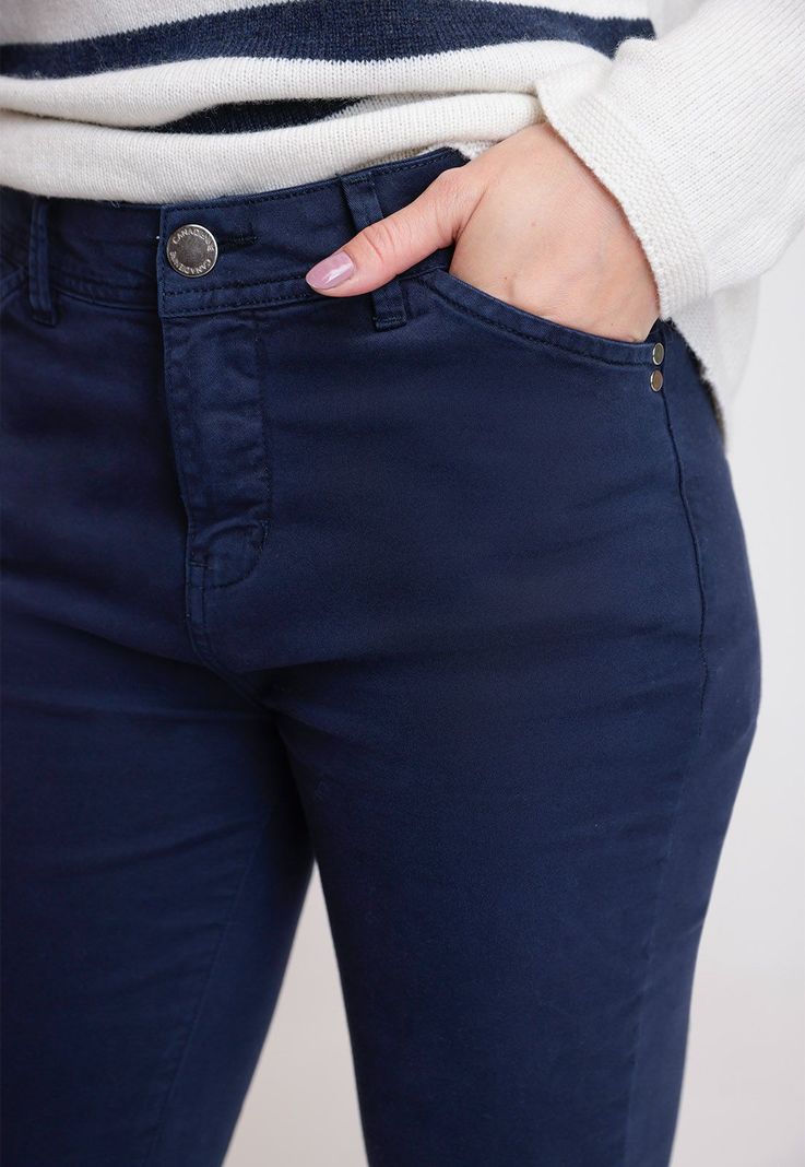 Pantalón De Mujer Modelo Ely Color Marino-2