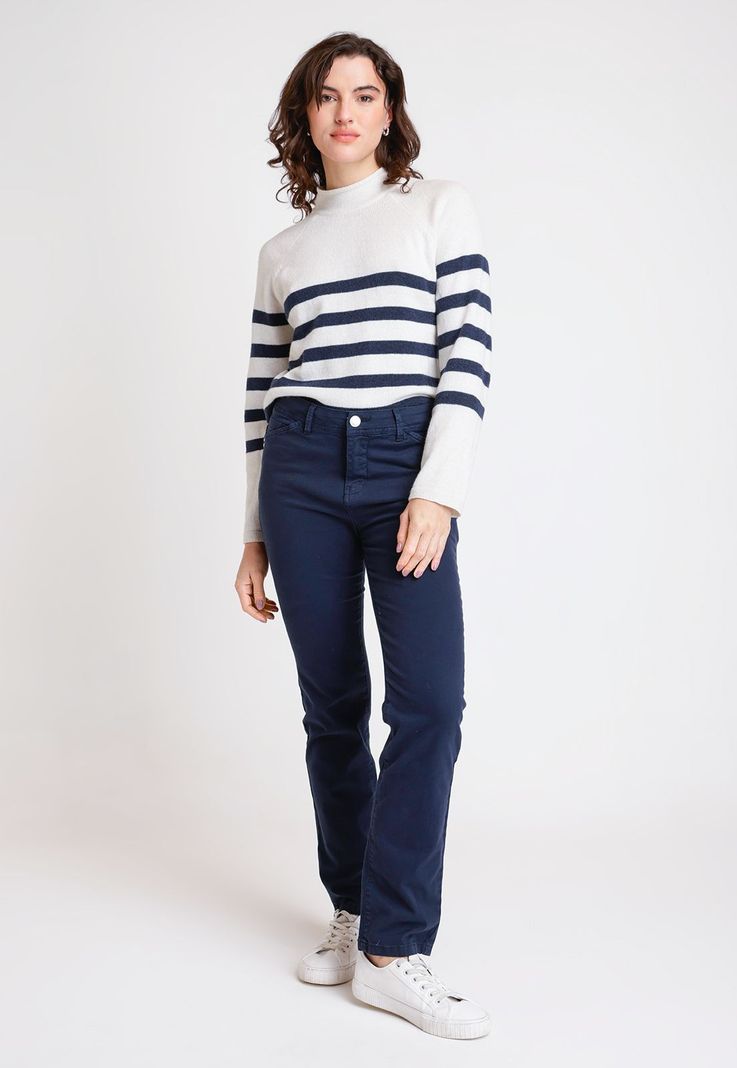 Pantalón De Mujer Modelo Ely Color Marino-3