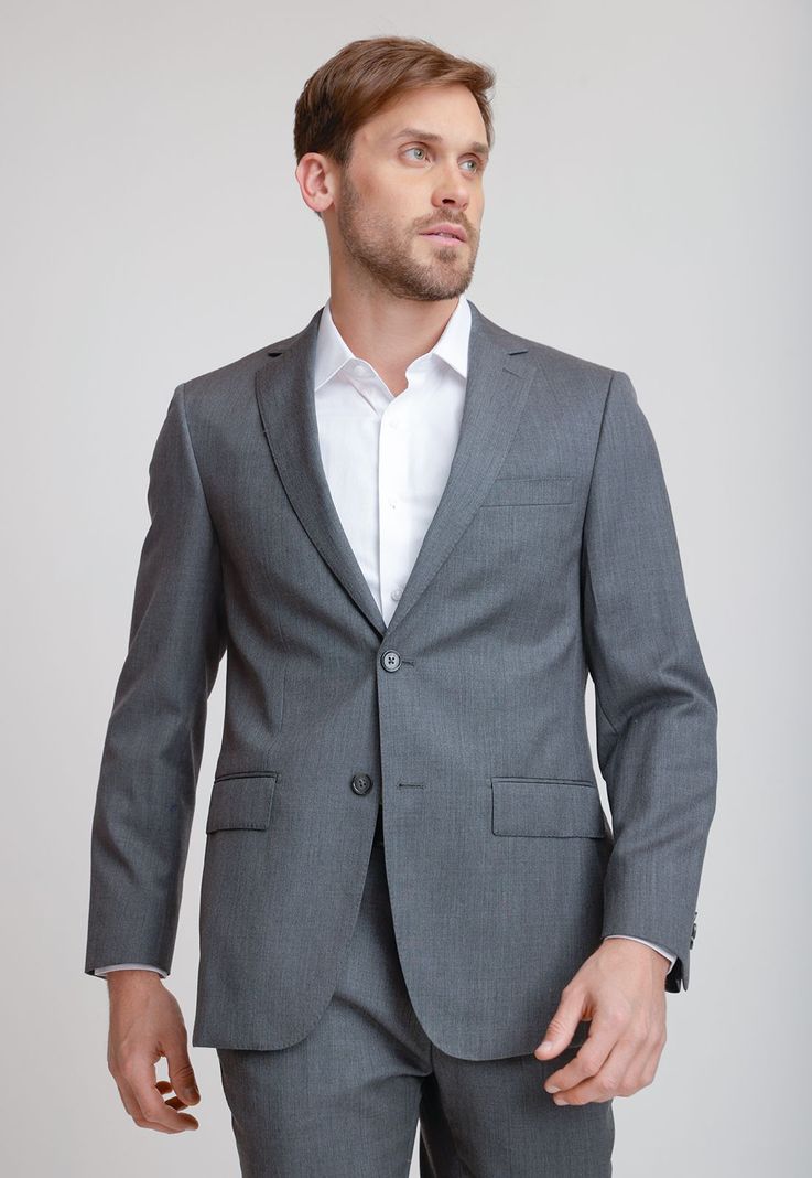 Chaqueta Formal Hombre Lana S100'S Liso Slim Mix&Color Marengo-0
