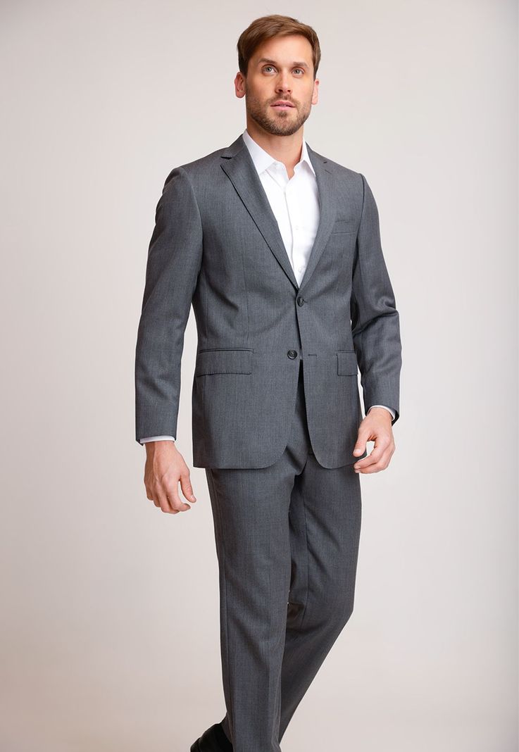 Chaqueta Formal Hombre Lana S100'S Liso Slim Mix&Color Marengo-3