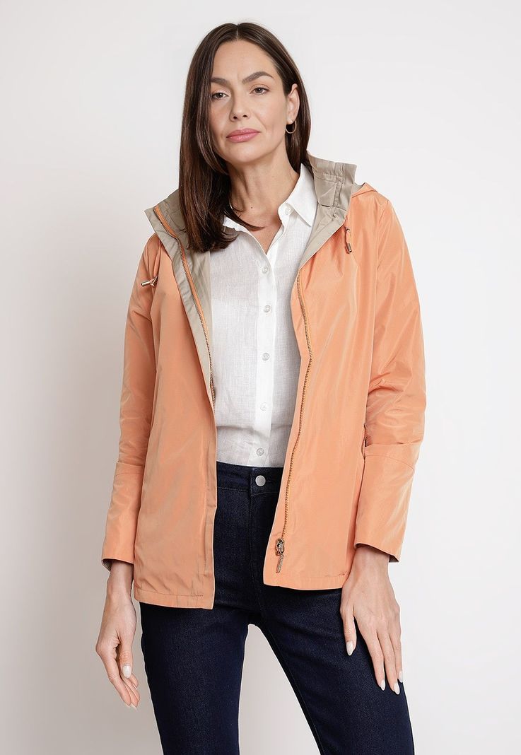 Chaqueta de Mujer Reversible Modelo Eva Color Damasco-0