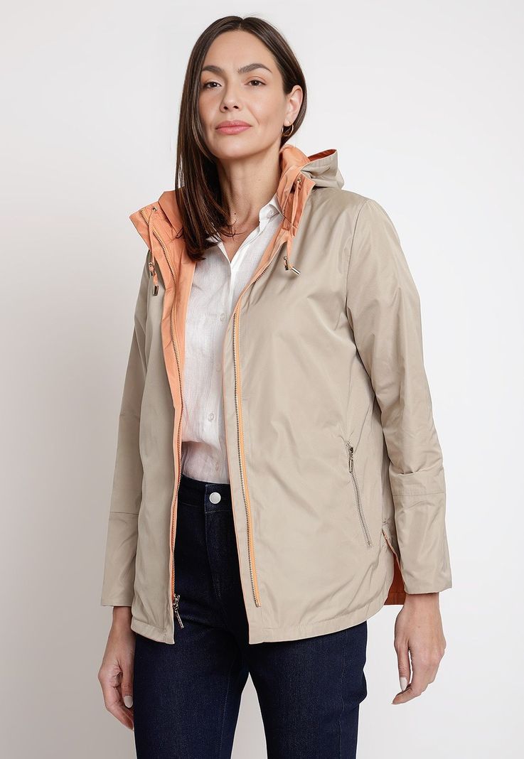 Chaqueta de Mujer Reversible Modelo Eva Color Damasco-1