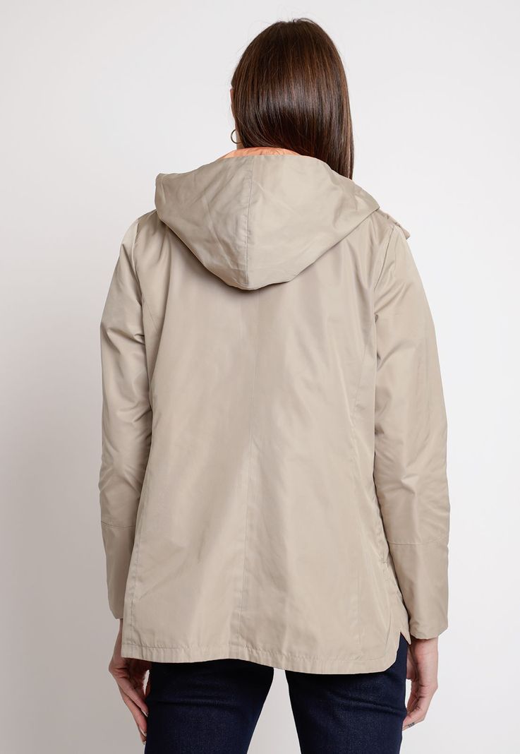 Chaqueta de Mujer Reversible Modelo Eva Color Damasco-3