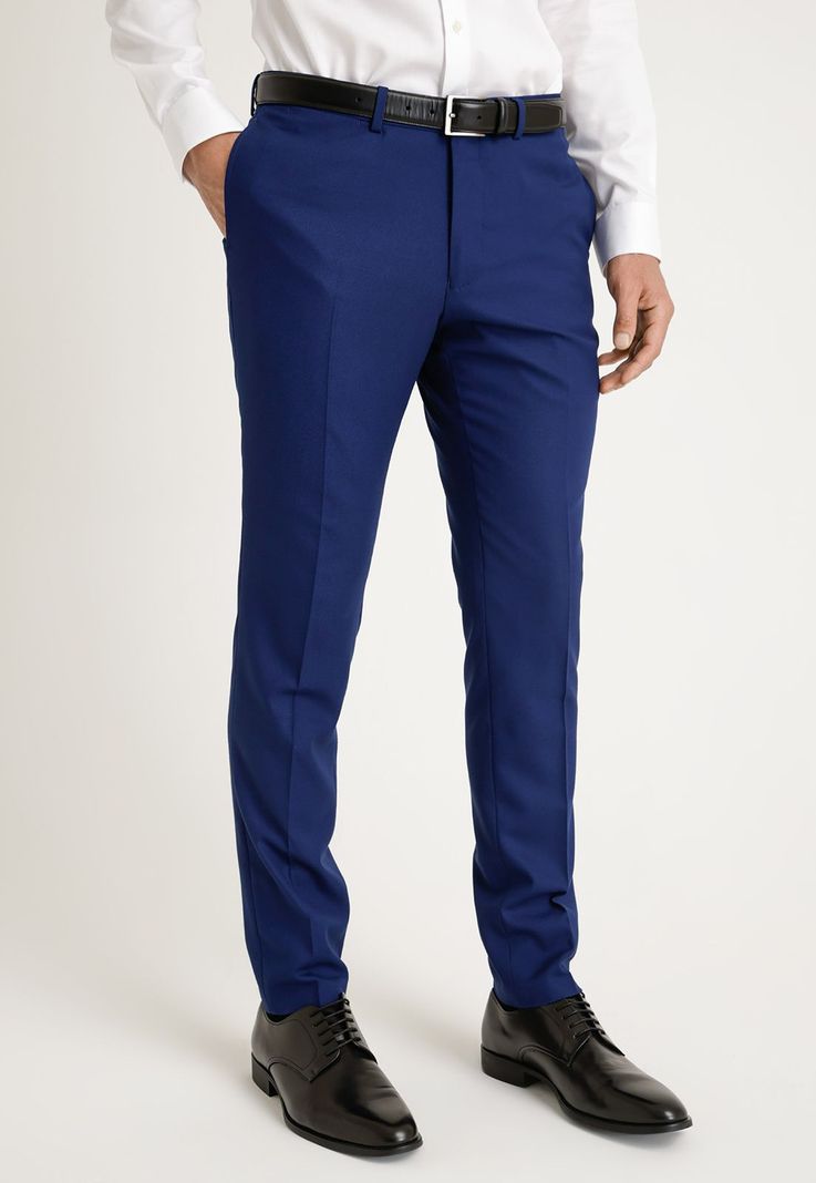 Pantalón Hombre Traje Suit Separate Washable Azul Medio-0