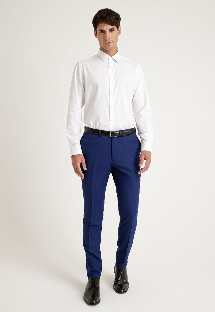 Pantalón Hombre Traje Suit Separate Washable Azul Medio-3