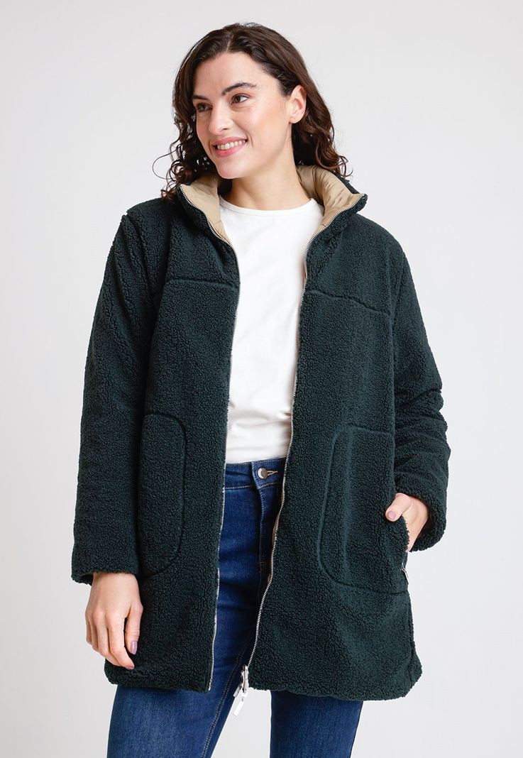 Parka Reversible De Mujer Ariel Color Petróleo-0