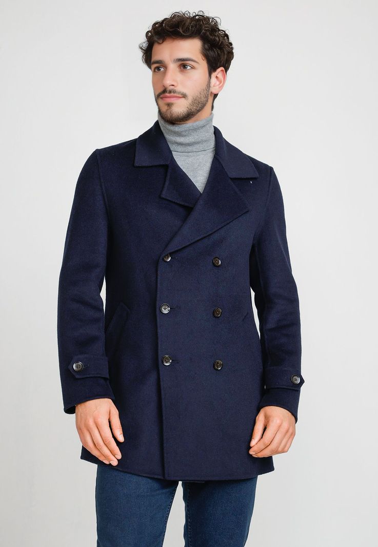 Abrigo Hombre Lana Navy