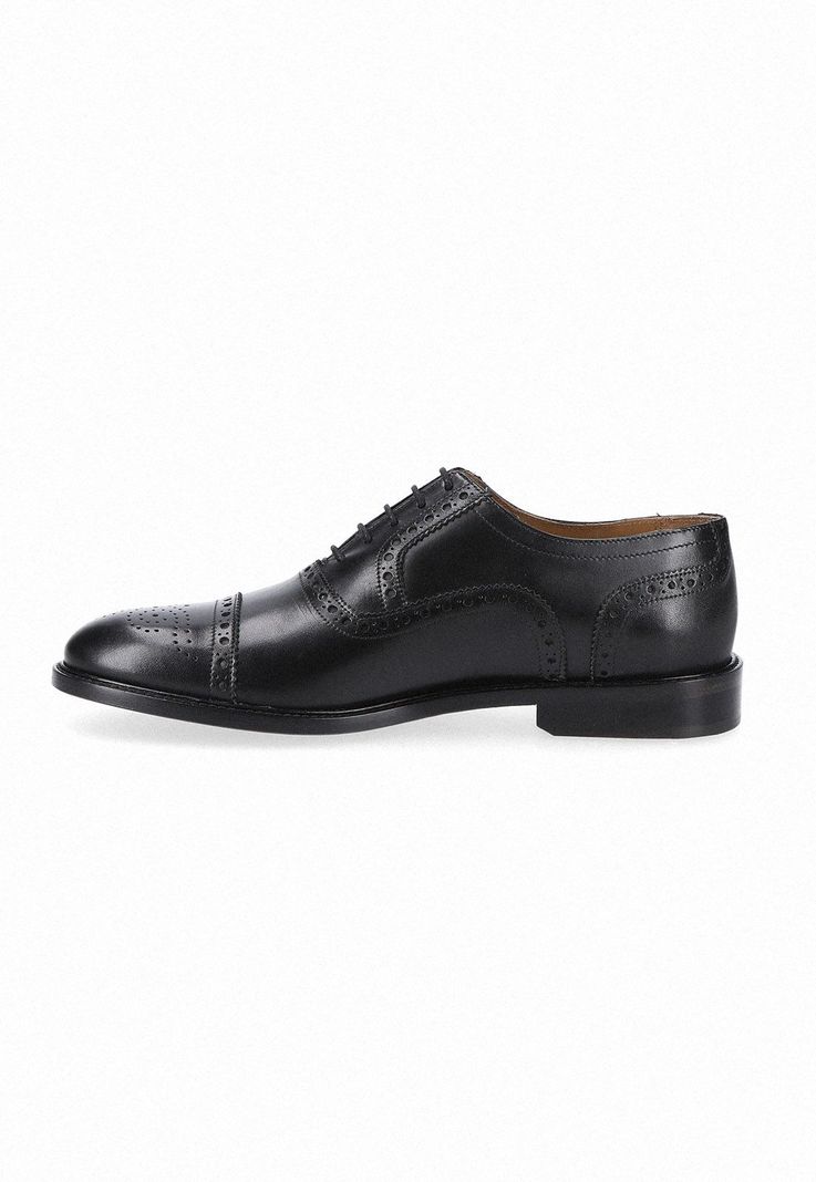 Zapatos Formal Italianos Voltago Cap Toe Bal Oxford Negro-1