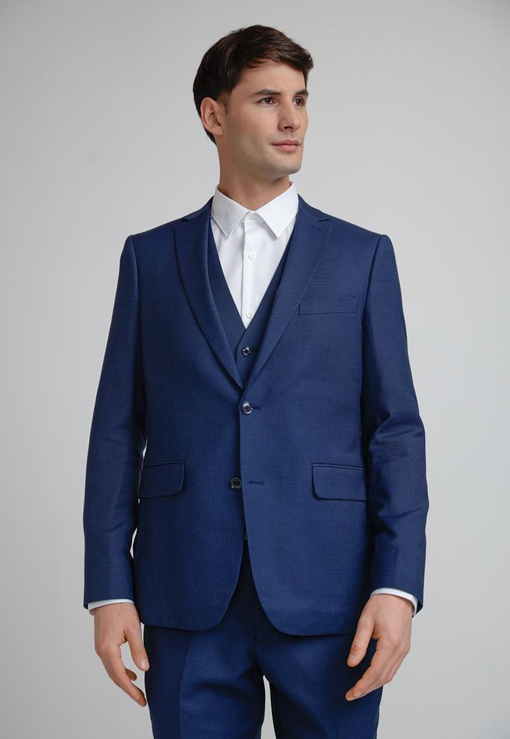 Chaqueta Hombre Traje Suit Separates Washable Azul-0