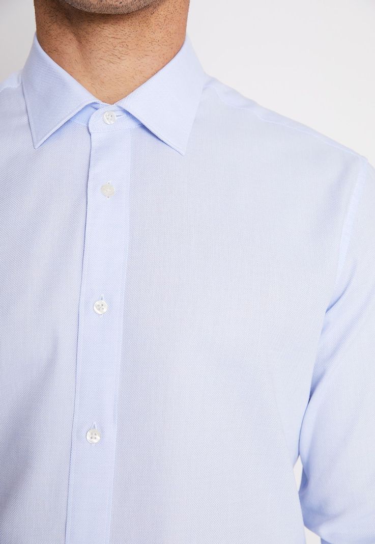 Camisa Formal Colección Slim Dobby Celeste-2