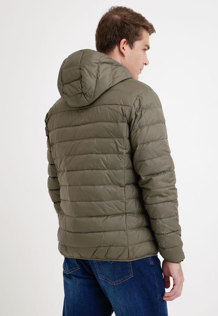 Parka hombre acolchada pluma verde-1