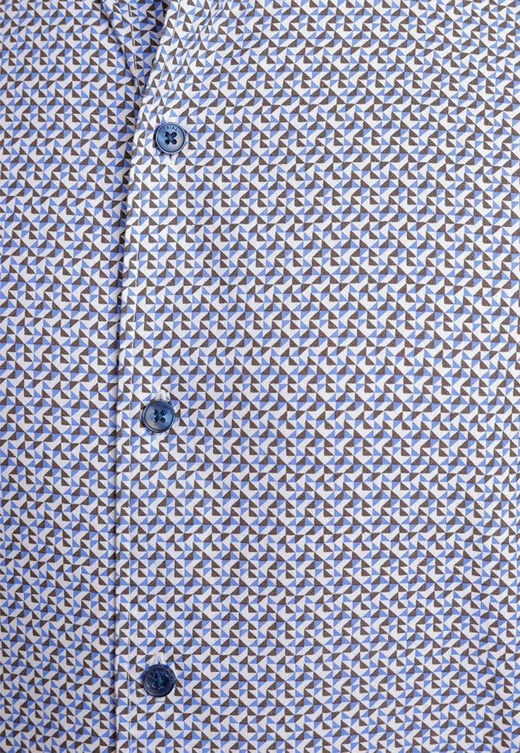 Camisa Manga Larga hombre Casual Slim Fit Baymax Algodón Azul-2