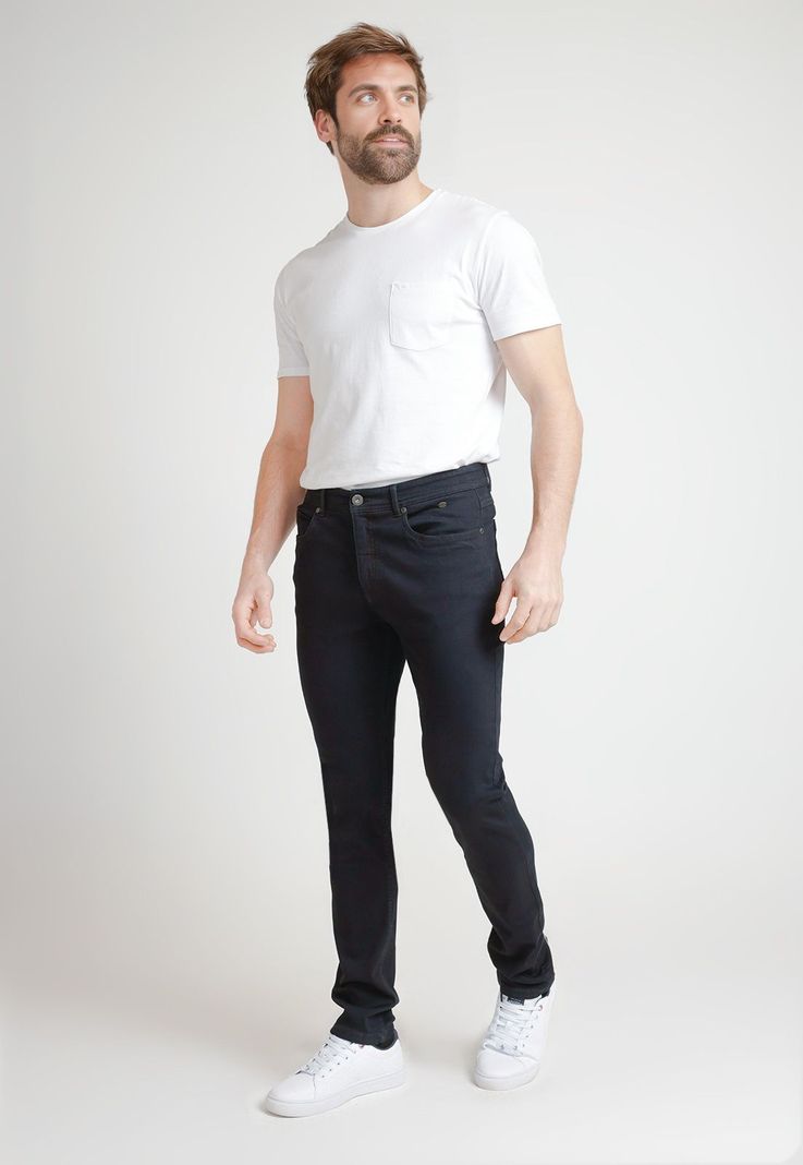 Jeans Hombre Algodón Liso Skinny Nebula Azul Marino-3