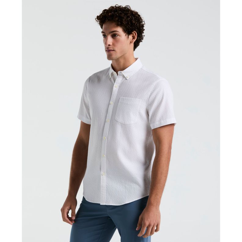 Camisa Hombre Manga Corta Blanca