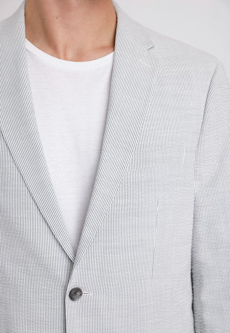 Chaqueta Hombre Casual Gris Claro-2