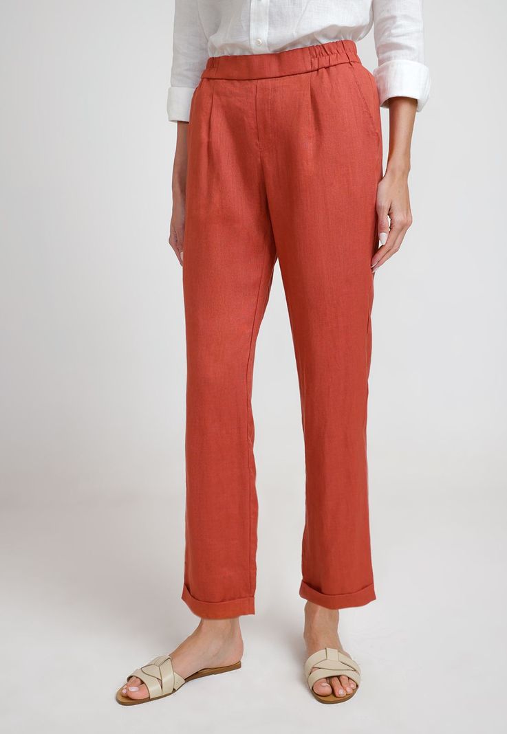 Pantalón de Mujer Modelo Clara Color Terracota-0