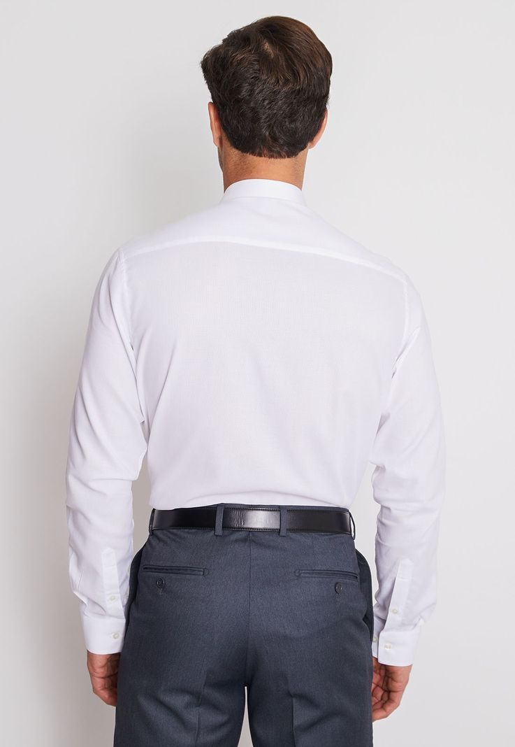 Camisa Formal Colección Slim Dobby Blanco-1