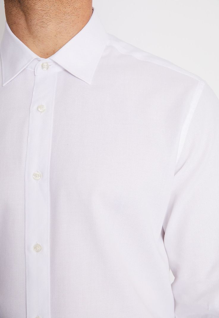 Camisa Formal Colección Slim Dobby Blanco-2