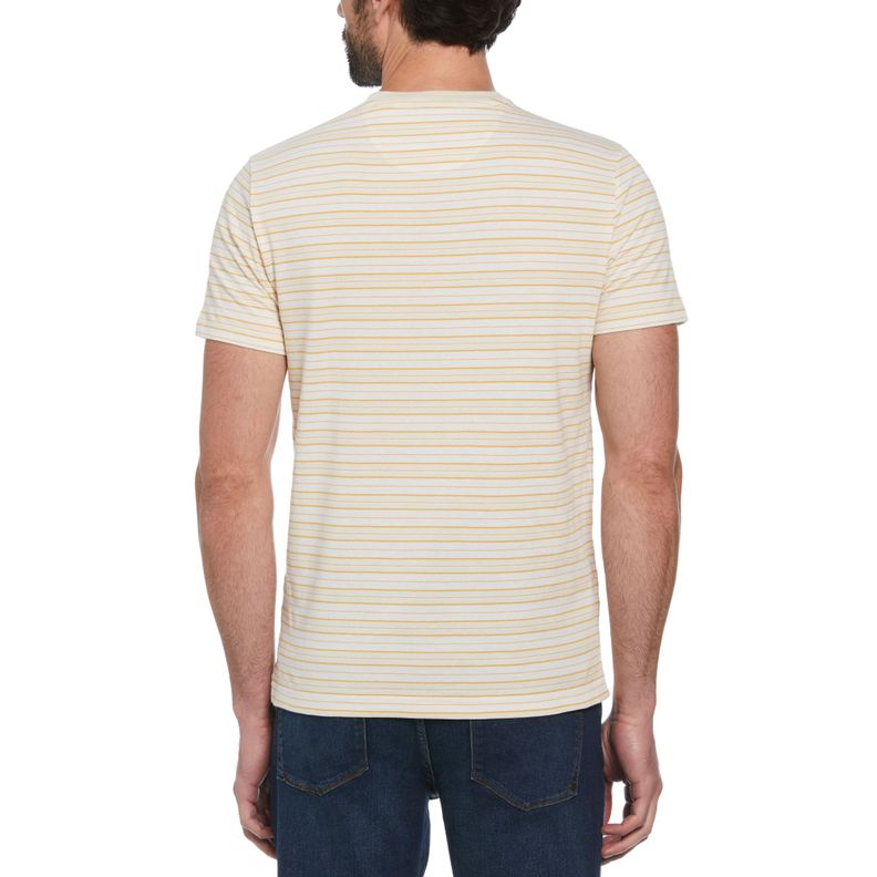 Polera De Hombre Rayas Beige-1