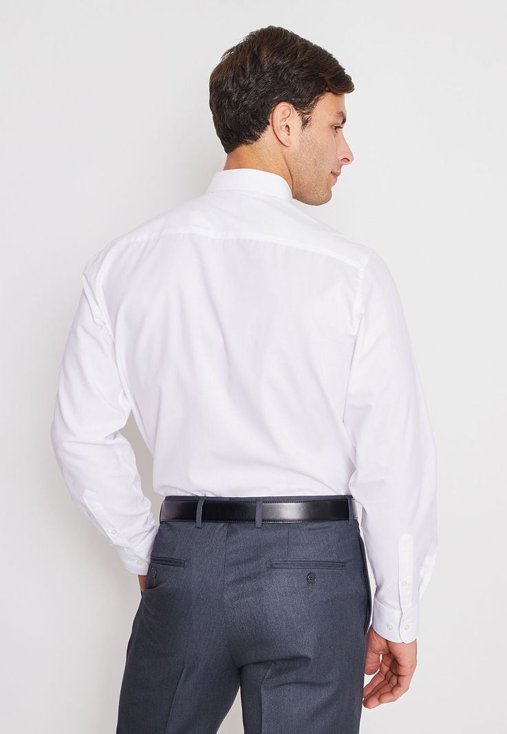 Camisa Formal Básica Oxford Regular Blanco-1