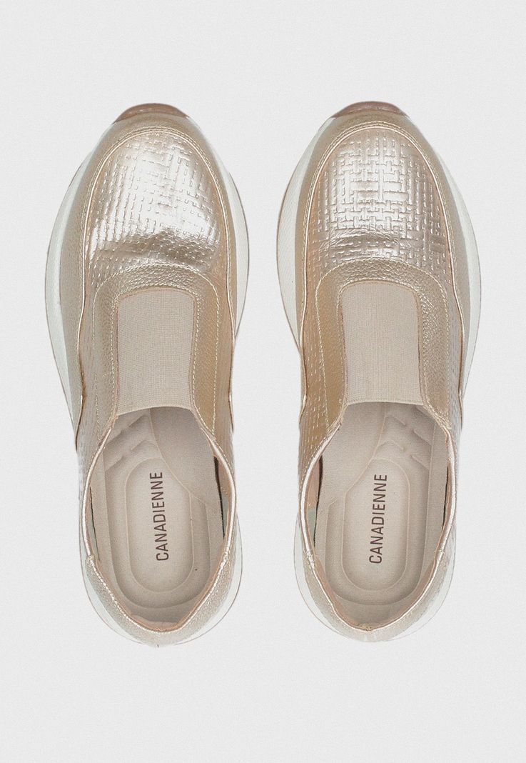 Zapatilla De Mujer Modelo Albw108 Color Dorado-1