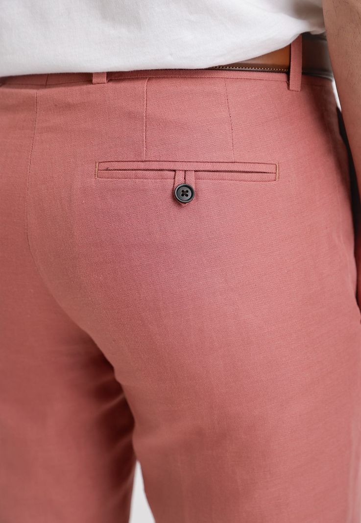 Pantalón Hombre Lino Suit Separates Rosa Viejo-2