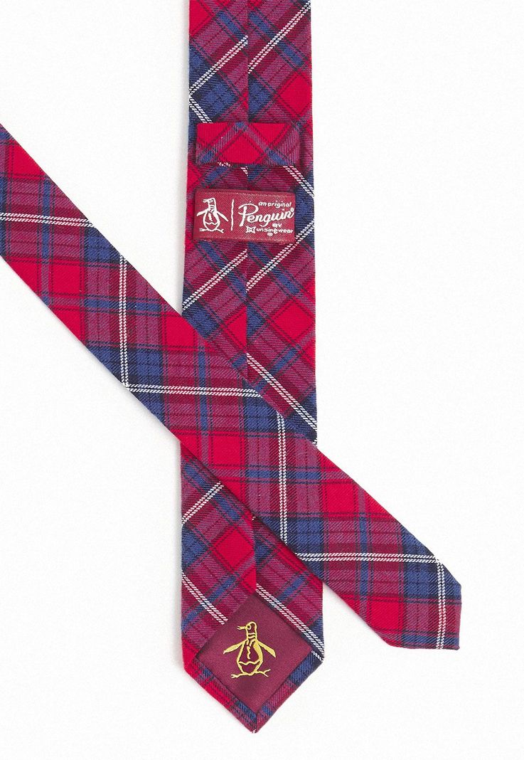 Corbata De Hombre Cuadros Rojo-2