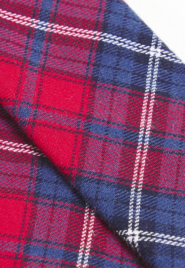 Corbata De Hombre Cuadros Rojo-3