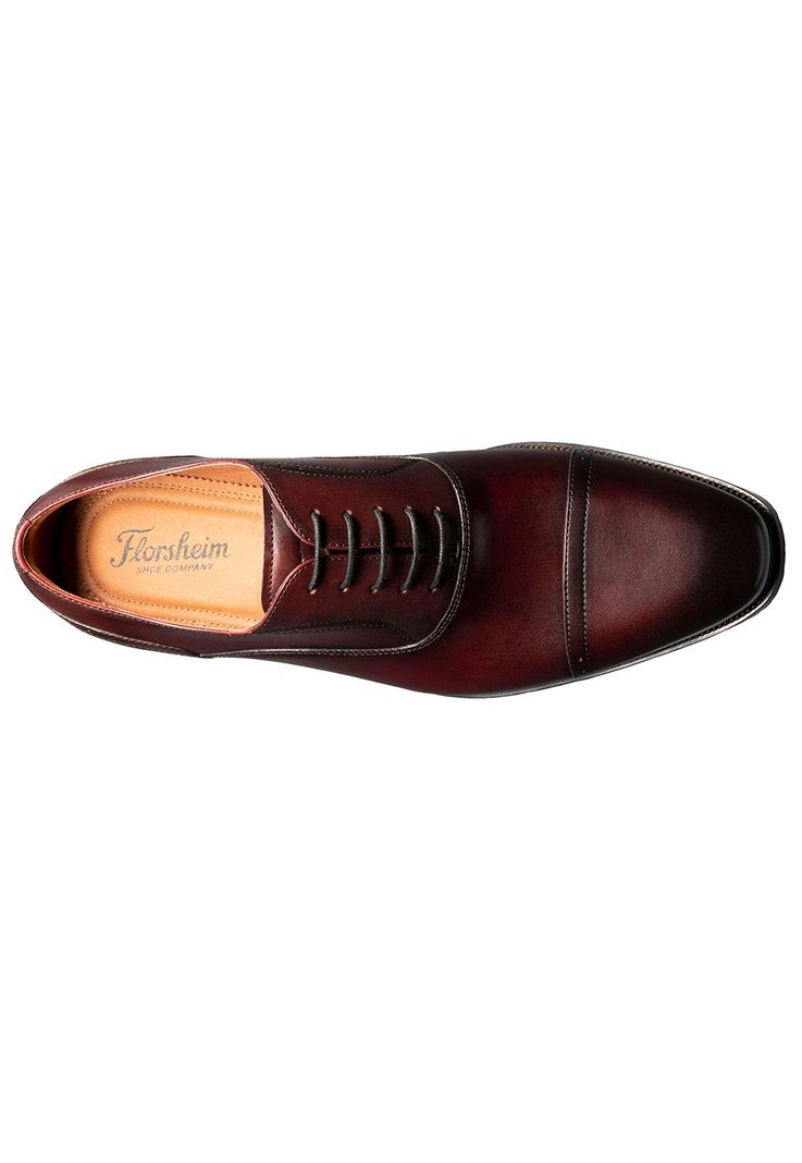 Zapatos Sorrento Cap Toe Oxford Burdeo
