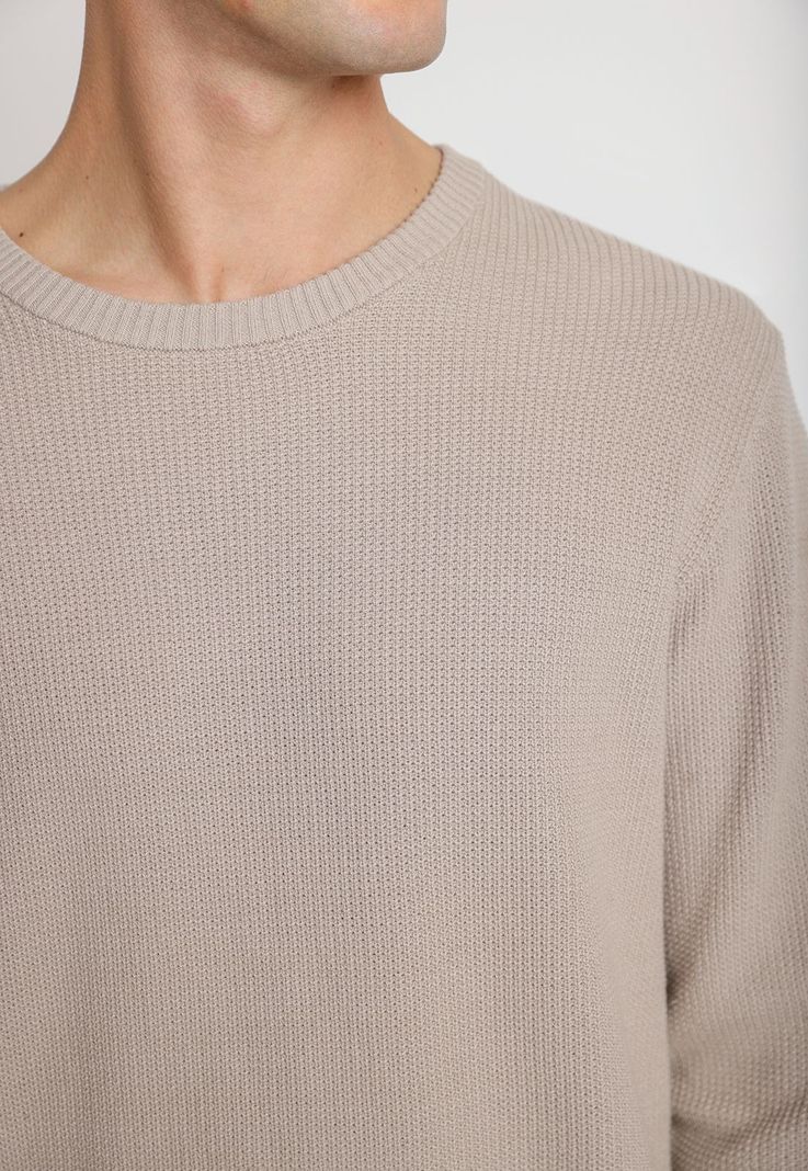 Sweater Hombre Cuello Redondo Gris Claro-3