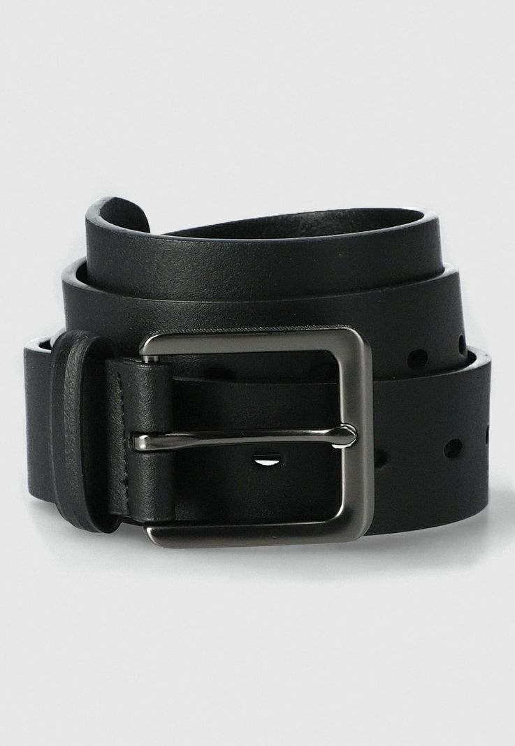 Cinturón casual cuero negro