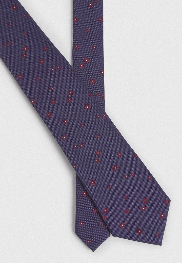 Corbata Formal Hombre Seda Diseño Travel Azul-0