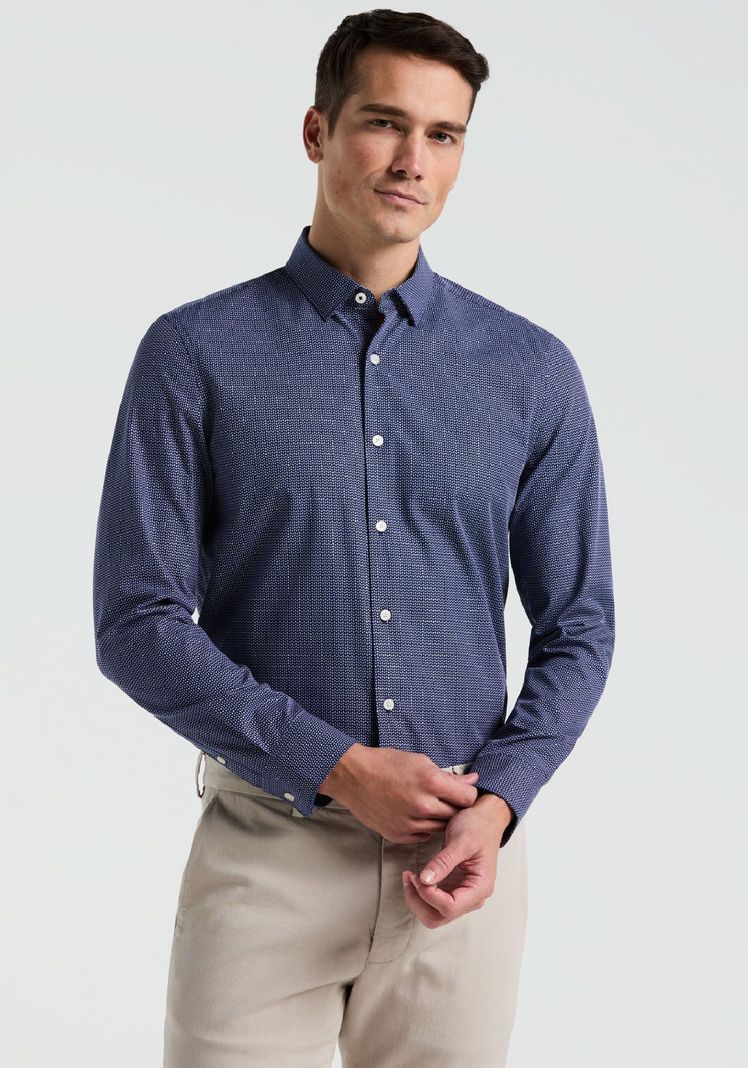 Camisa Hombre Algodón Azul