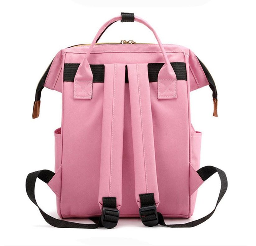 Mochila bebé pañalera Living Traveling diseño rosado-2