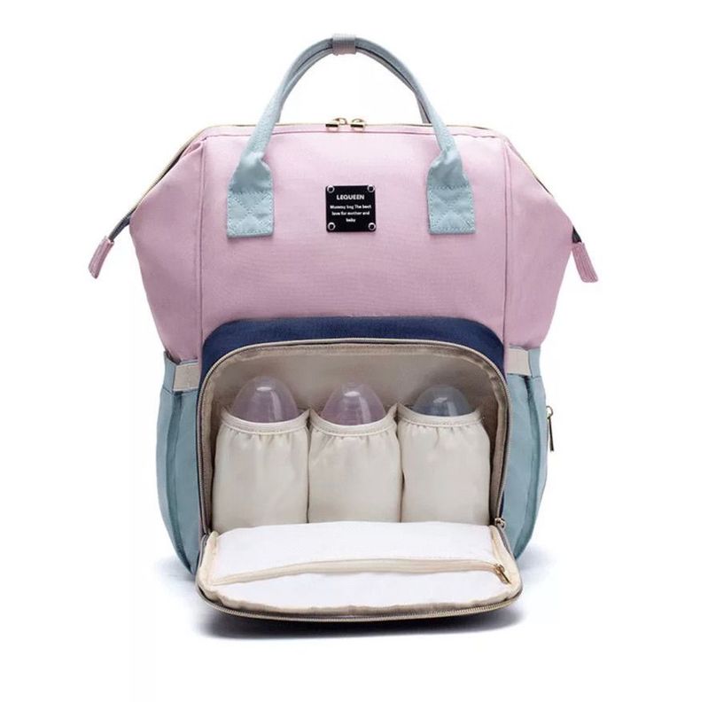 Mochila bebé pañalera original Lequeen -1