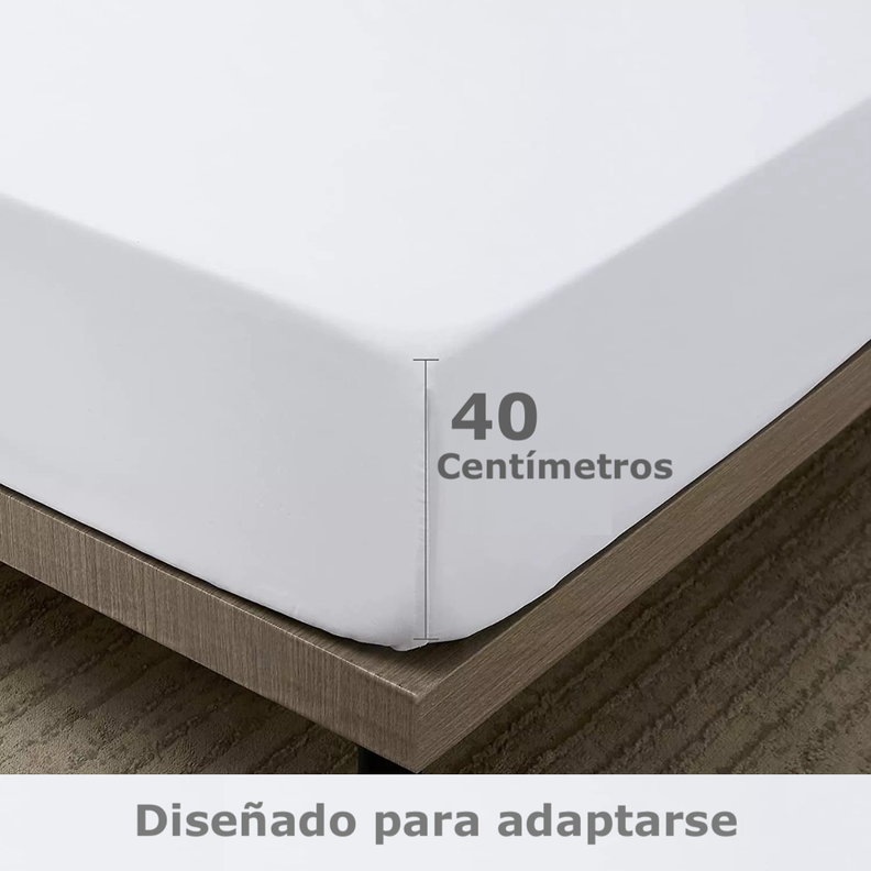 Sábanas de Algodón Egipcio Satín 300 Hilos 1.5 Plazas-3