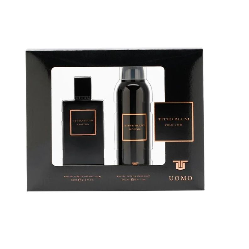 TITTO BLUNI UOMO PROFUMO EDT 75ML + DESODORANTE-0