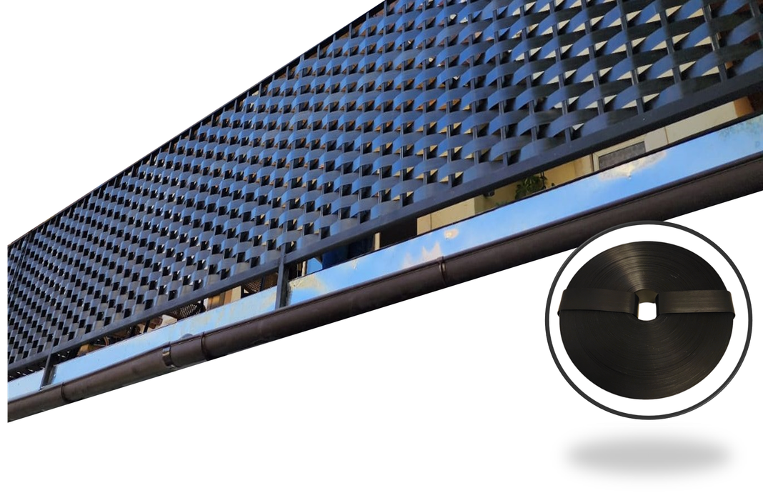 Cinta Plástica Cubre Cercos y Rejas Para 12m2 - Negra-0
